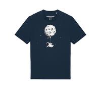 Watapparel Maglietta 'Funny Spaceman' blu scuro / bianco Uomo Watapparel 5XL blu scuro / bianco