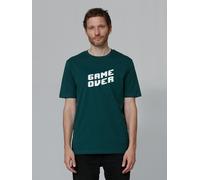 Watapparel Maglietta 'Game Over' grigio argento / grigio chiaro / verde scuro, Taglia XL