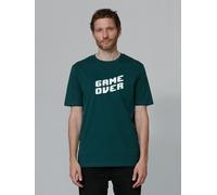 Watapparel Maglietta 'Game Over' grigio argento / grigio chiaro / verde scuro, Taglia XS
