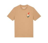 Watapparel Maglietta ' Gartenzwerg ' beige / marrone chiaro / rosso / bianco Uomo Watapparel L
