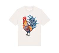 Watapparel Maglietta ' Grimmiger Gockel ' colori misti / bianco Uomo Watapparel XL colori misti / bianco