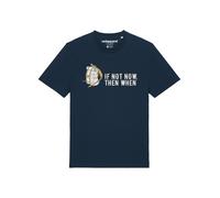 Watapparel Maglietta 'If Not Now Then When' navy / curry / bianco naturale Uomo Watapparel M navy / curry / bianco naturale