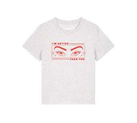 Watapparel Maglietta 'I'm better than you' rosso / bianco sfumato Donna - Abbigliamento - Taglie comode - Maglie e top - Maglie e T-shirt Watapparel XS