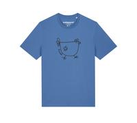 Watapparel Maglietta ' Le poulet - das Huhn ' blu chiaro / nero Uomo Watapparel L