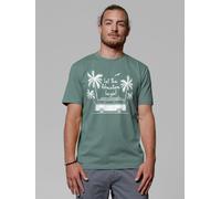 Watapparel Maglietta ' Let the adventure begin ' verde / bianco, Taglia XS