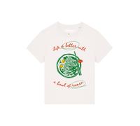 Watapparel Maglietta 'Life is better with ramen' verde erba / rosso / offwhite Donna - Abbigliamento - Taglie comode - Maglie e top - Maglie e T-shirt Watapparel XXL