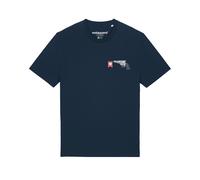 Watapparel Maglietta ' Make love not war ' blu scuro / colori misti Uomo Watapparel XXL