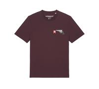 Watapparel Maglietta 'Make love not war' grigio / rosso scuro Uomo Watapparel XXL grigio / rosso scuro