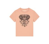 Watapparel Maglietta ' Mandala Elephant ' albicocca / nero Donna Watapparel XXL albicocca / nero