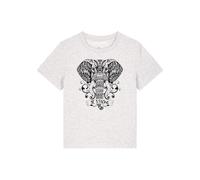 Watapparel Maglietta 'Mandala Elephant' grigio chiaro / nero Donna Watapparel M grigio chiaro / nero