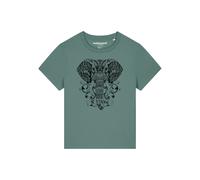 Watapparel Maglietta 'Mandala Elephant' verde / nero Donna Watapparel M verde / nero