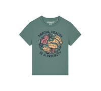 Watapparel Maglietta 'Mental Health' smeraldo / albicocca / rosa / nero Donna Watapparel M smeraldo / albicocca / rosa / nero