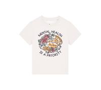 Watapparel Maglietta 'Mental Health' verde pastello / arancione chiaro / nero / bianco Donna Watapparel XS verde pastello / arancione chiaro / nero / bianco
