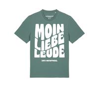 Watapparel Maglietta 'Moin liebe Leude' verde / bianco Uomo Watapparel M verde / bianco