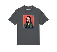 Watapparel Maglietta ' Mona Lisa Scream ' antracite / verde / rosso Uomo Watapparel XXL antracite / verde / rosso