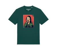 Watapparel Maglietta 'Mona Lisa Scream' verde scuro / colori misti Uomo Watapparel 5XL verde scuro / colori misti