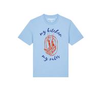 Watapparel Maglietta 'My kitchen my rules' blu / blu chiaro / rosso Uomo Watapparel XL