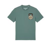 Watapparel Maglietta ' No Pain, no Gain 01 ' beige / verde / rosso sangue / nero Uomo Watapparel M