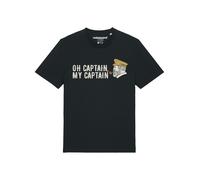 Watapparel Maglietta 'Oh Captain My Captain' beige scuro / castano / nero / bianco Uomo Watapparel 5XL beige scuro / castano / nero / bianco