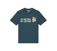 Watapparel Maglietta 'Oh Captain My Captain' marrone / oliva / petrolio / bianco Uomo Watapparel XL marrone / oliva / petrolio / bianco