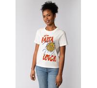 Watapparel Maglietta 'Pasta Lover' blu scuro / giallo scuro / rosso / bianco, Taglia S