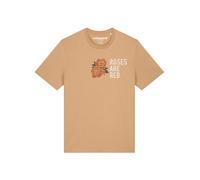 Watapparel Maglietta 'Roses Are Red' camello / verde scuro / aragosta / bianco Donna Watapparel XXXL