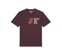 Watapparel Maglietta 'Roses are red' seppia / greige / abete / rosso vino Donna Watapparel XL seppia / greige / abete / rosso vino
