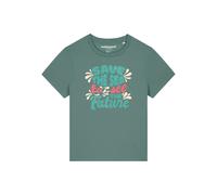 Watapparel Maglietta 'Save the sea' cachi / giada / rosso pastello / bianco Donna Watapparel XS cachi / giada / rosso pastello / bianco
