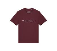Watapparel Maglietta 'So Einfach Ist Das' bordeaux / bianco Uomo Watapparel XL