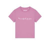 Watapparel Maglietta 'So einfach ist das' rosa / bianco Donna Watapparel M