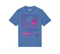 Watapparel Maglietta ' Sun and Moon Skyline ' blu chiaro / colori misti Uomo Watapparel M blu chiaro / colori misti