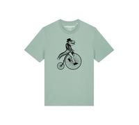 Watapparel Maglietta 'T-Rex Auf Fahrrad' menta / nero Uomo Watapparel XS menta / nero