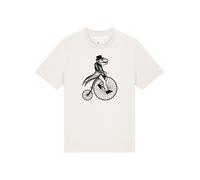 Watapparel Maglietta 'T-Rex auf Fahrrad' nero / bianco Uomo Watapparel S nero / bianco