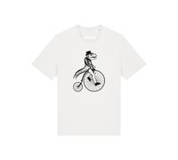 Watapparel Maglietta 'T-Rex Auf Fahrrad' nero / offwhite Donna - Abbigliamento - Taglie comode - Maglie e top - Maglie e T-shirt Watapparel XL