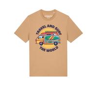 Watapparel Maglietta ' Travel and surf ' beige / colori misti Uomo Watapparel XS beige / colori misti