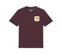 Watapparel Maglietta 'Von Herzen' mora / colori misti / rosso scuro Uomo Watapparel S mora / colori misti / rosso scuro