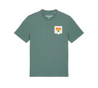 Watapparel Maglietta ' Von Herzen ' verde / colori misti Uomo Watapparel XXL verde / colori misti