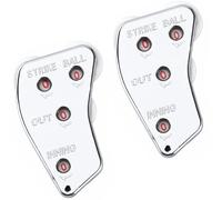 Watayo Clicker da baseball a 4 ruote, in lega di alluminio, con indicatore arbitro e arbitro, colore argento, pratico clicker per contatore del campo da baseball, per registrazioni e palle da inning