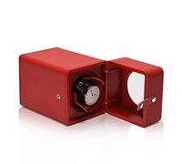 Watch Automatic Single Watch Winder Luxury PU Leather Intelligent Meccanical Watches Box- Rosso/Nero 600g (Red)