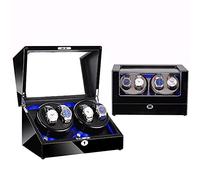 Watch Automatic Watch Winder 4 Winding Spaces Watch Winders for Automatic Watches Built-in Illumination Suitable for Men's And Ladies Wrist Watch Self Winding (H)