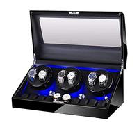 Watch Automatic Watch Winder Case 6 +10 Storage Display Box Case with Extremely Silent Motor 5 Rotation Mode Settings Suitable for Most Wrist Watches Self Winding (E)