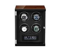 Watch Automatic Watch Winder with Quiet Motor And 15 Rotation Modes for Most Wrist Watches LED Illumination Self Winding (4+0)