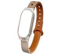 Watch Band Replacement Leather Bracelet Band手环表带皮质双扣新ins透明保护壳腕带透气