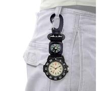 Watch Compass - 5.04 Inches Compass Watch, Quartz Pocket Carabiner, 4,2 cm Sports with Carabiner | Glow In The Dark For Women Men Climbing Hunting Hiking Camping Running Swimming