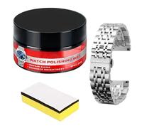 Watch Crystal Polish - Pasta per la rimozione dei graffi, composto di restauro | Detergente applicato con spugna, formula di rinnovamento lucido, funziona su vetro, ottone, resina inossidabile