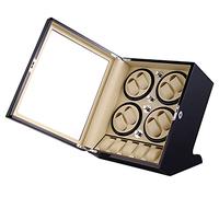 Watch Display Box 8 Automatic Watch Winder with 5 Extra Storages Spaces, Watch Winder Box Withquiet Motors,Wood Shell Piano Paint Exterior And 4 Rotation Mode Settingwood(Black+White-8+5