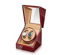 Watch Display Box Watch Winder Box for 2/4 Automatic Watches Mechanical Watch Storage with Silent Motor Flexible Watch Pillow Acrylic Glass Wood Shell Piano Finish4+0(2+0