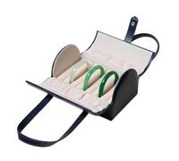 Watch Display Case - PU Flocking 17.5cm, Jewelry Organizer, Seven Slot Layout | Compact Elegant Protection Travel Friendly Design, Portable Storage, Bracelet Holder For Home Drawers, Desk Use