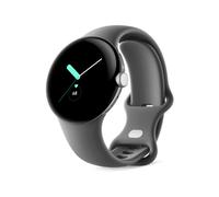 Google Pixel Watch - Smartwatch Android con monitoraggio delle attività - Orologio con monitoraggio della frequenza cardiaca - Cassa in acciaio inox argento lucido con cinturino Charcoal Active LTE