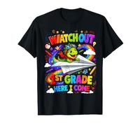 Watch out 1st Grade Here I Come Dinosaur Back To School Maglietta